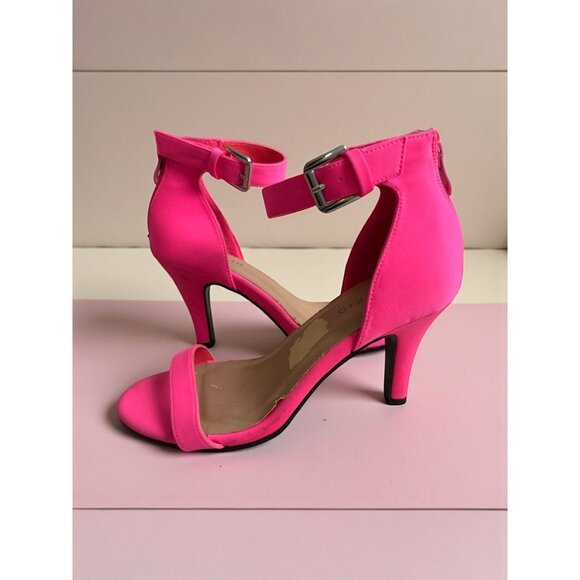 TORRID Pink Ankle Strap Sandals Heels Size 8 Wide - Picture 3 of 13